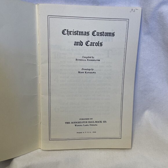 Christmas Customs and Carols Sheet Music 1944 The Rodeheaver Hall-Mack Co. Song - Picture 4 of 13